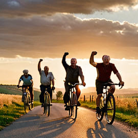 Les Hommes Âgés de Plus de 48 Ans et Leur Passion Pour le Vélo Sans Selle